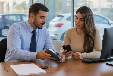 Cliente realizando pagamento de débitos de veículos em Taubaté.